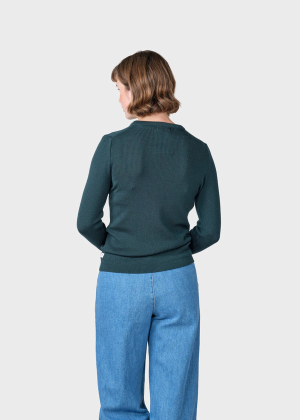 Klitmøller Collective ApS Ingrid knit Knitted sweaters Moss Green