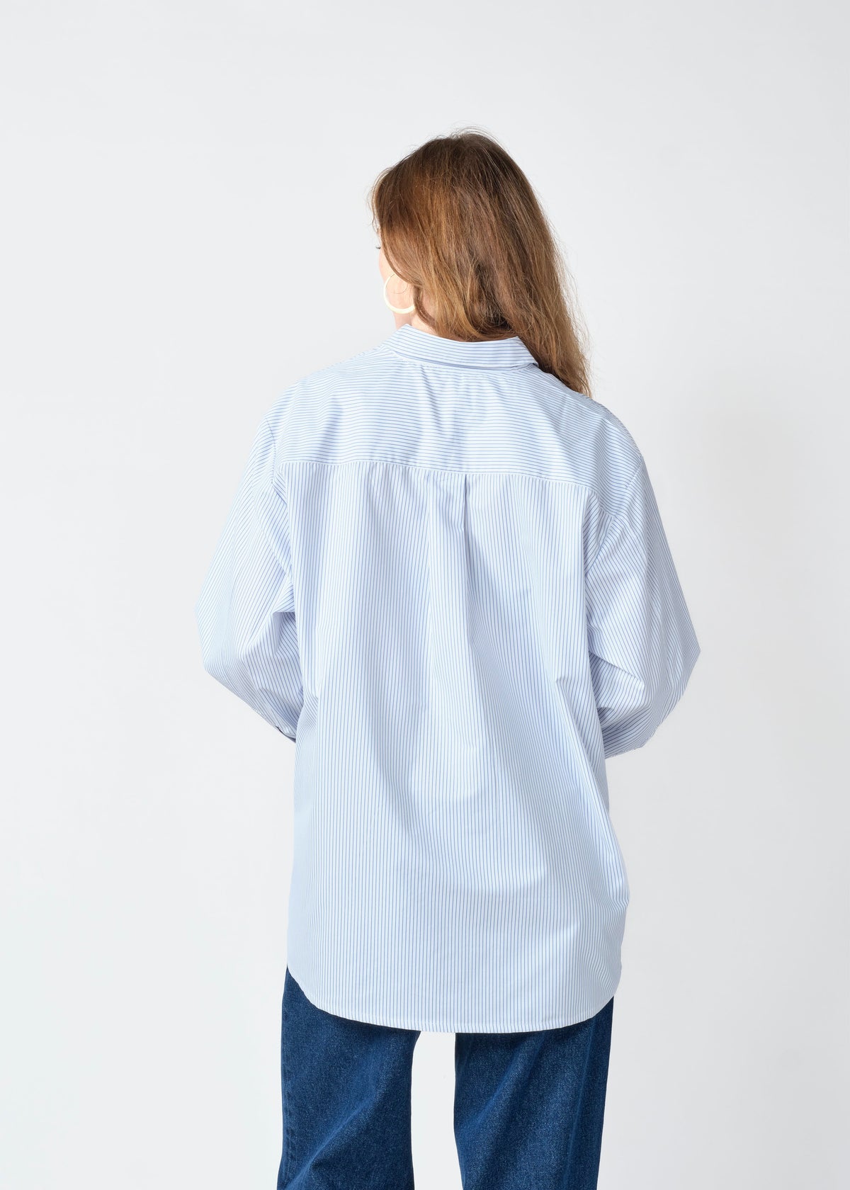 Klitmøller Collective ApS Irene shirt GOTS Shirts White/surf blue