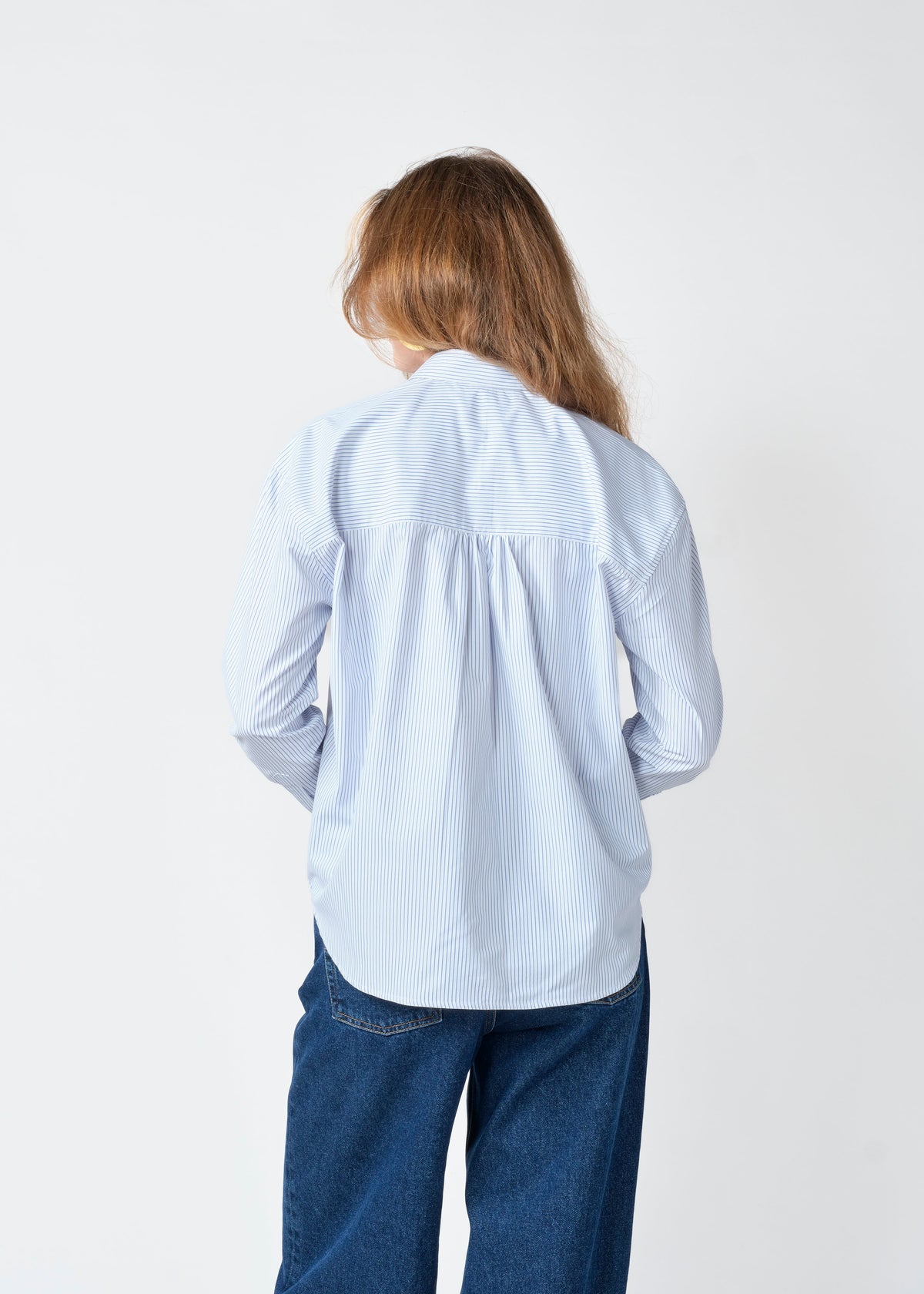 Klitmøller Collective ApS Isolde shirt GOTS Shirts White/surf blue
