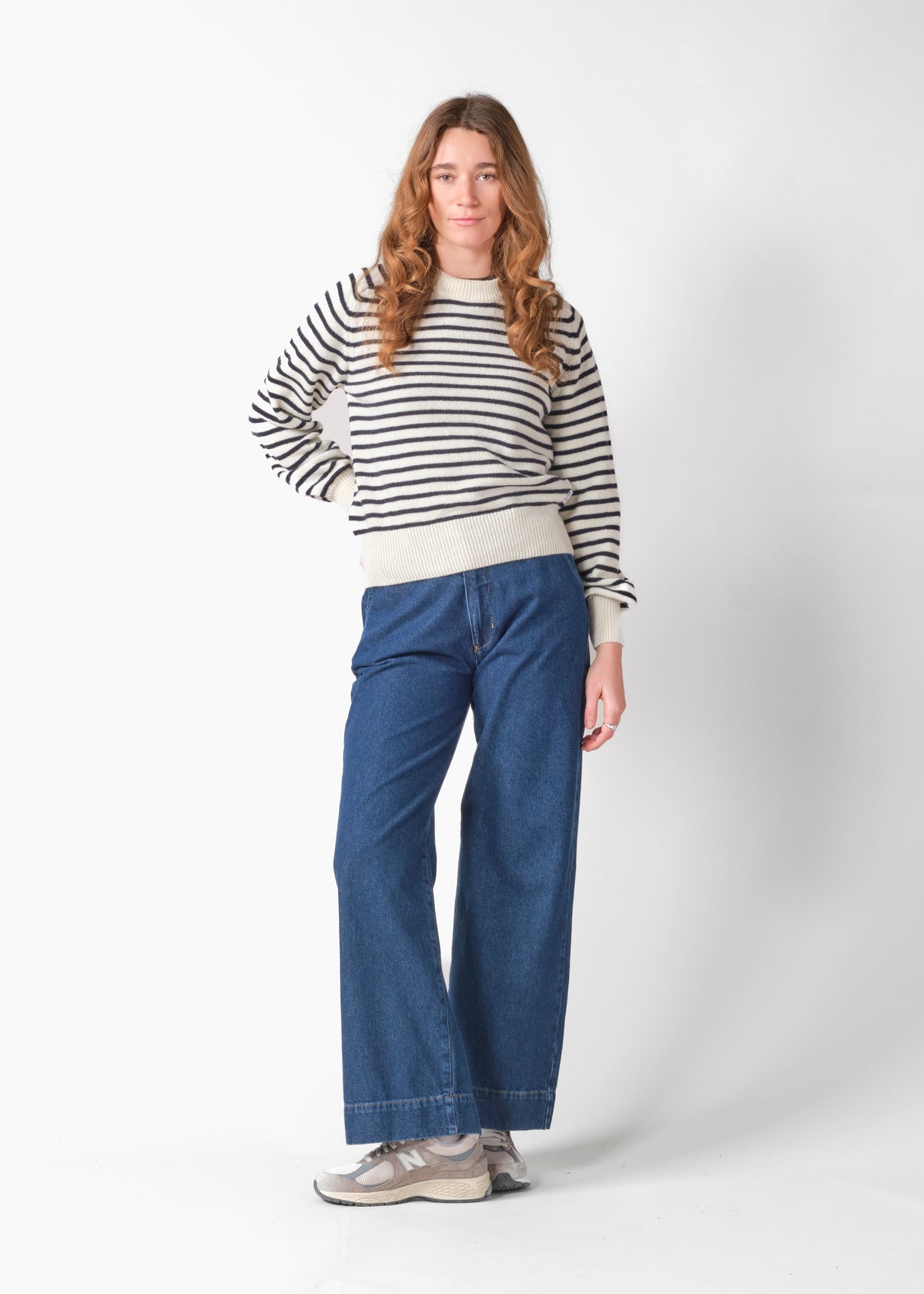 Klitmøller Collective ApS Ivy knit Knitted sweaters Cream/navy