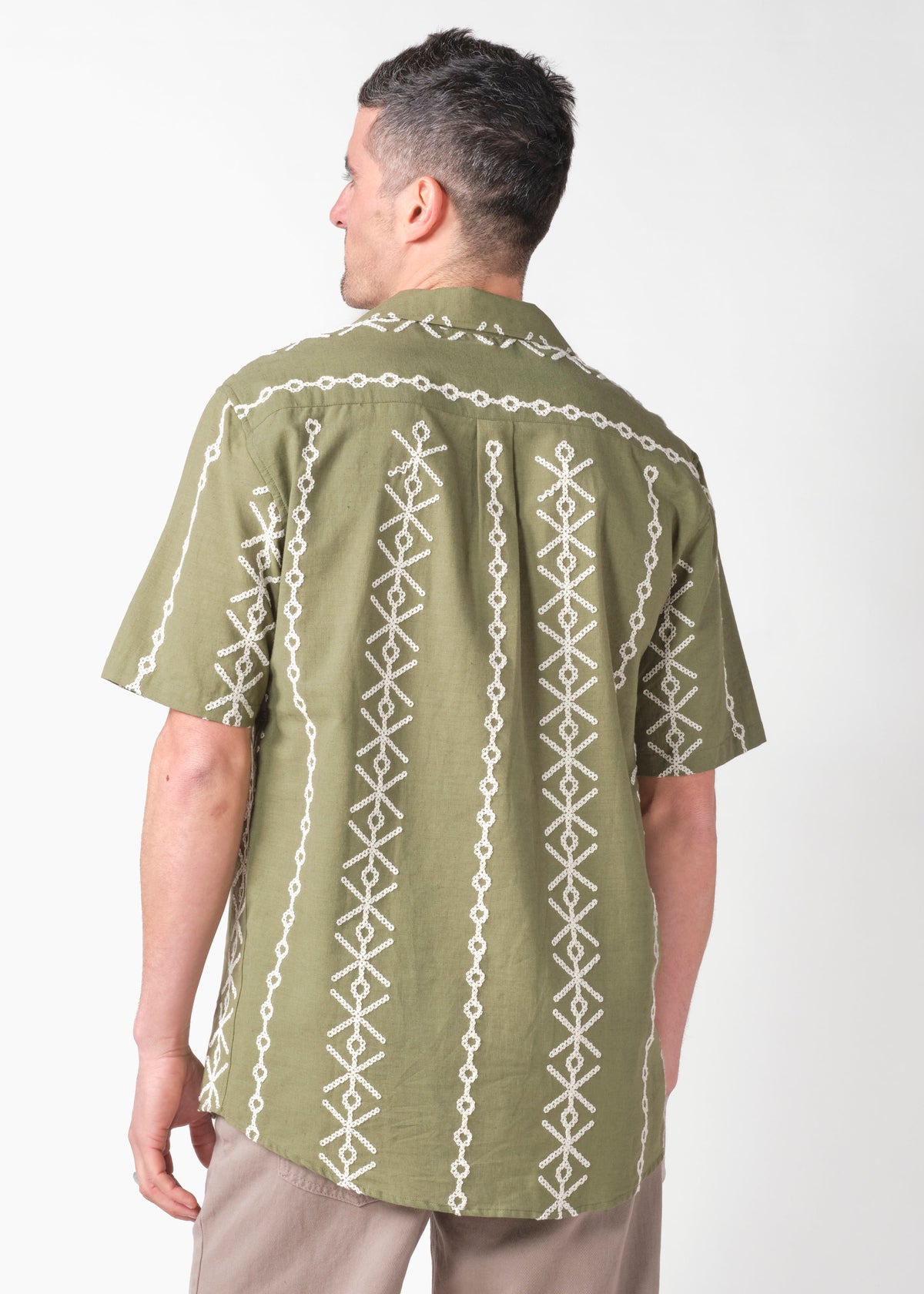 Klitmøller Collective ApS Jan S/S shirt Shirts Herb green/cream
