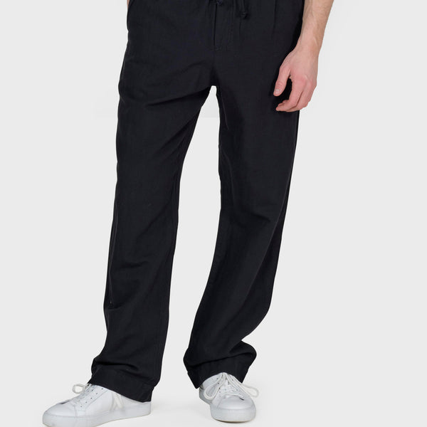 Jens linen pants - Black – klitmollercollective.com