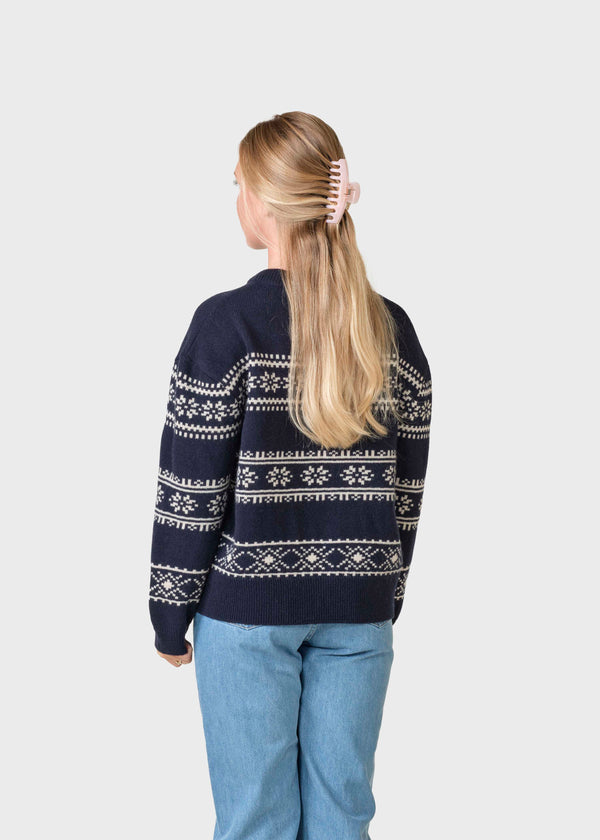 Klitmøller Collective ApS Jette knit Knitted sweaters Navy/pastel sand