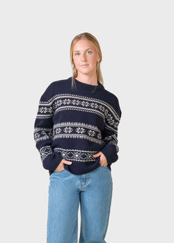 Klitmøller Collective ApS Jette knit Knitted sweaters Navy/pastel sand