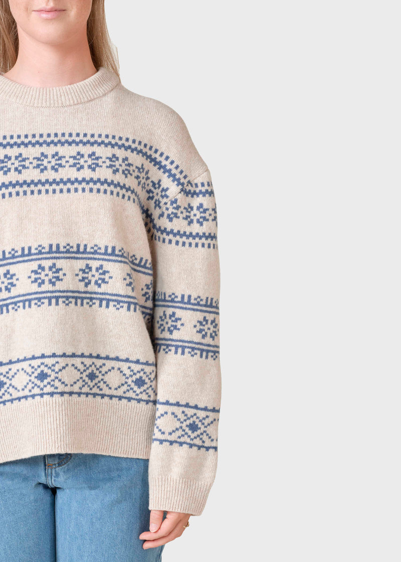 Klitmøller Collective ApS Jette knit Knitted sweaters Pastel sand/ocean