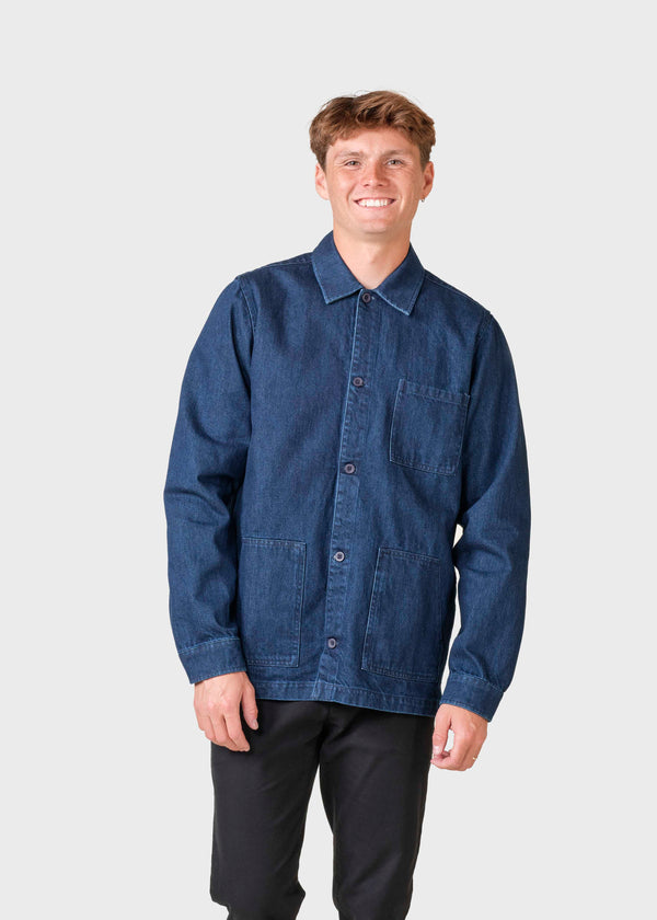 Klitmøller Collective ApS Jimmy overshirt  Jackets Dark stonewash denim