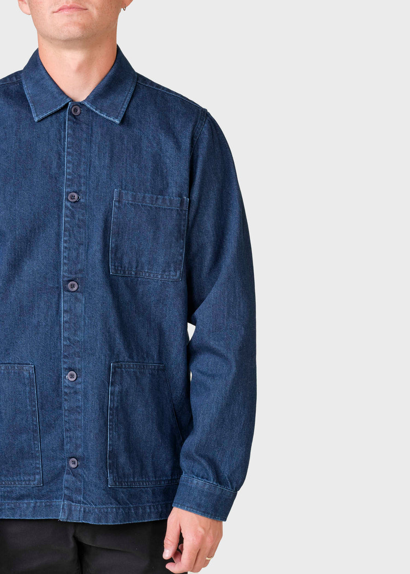 Klitmøller Collective ApS Jimmy overshirt Jackets Dark stonewash denim