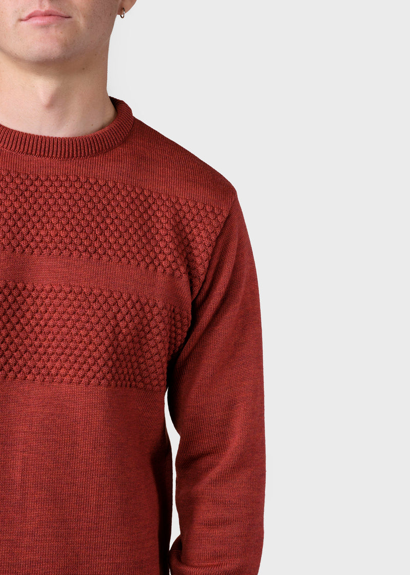 Klitmøller Collective ApS Johan knit Knitted sweaters Clay red