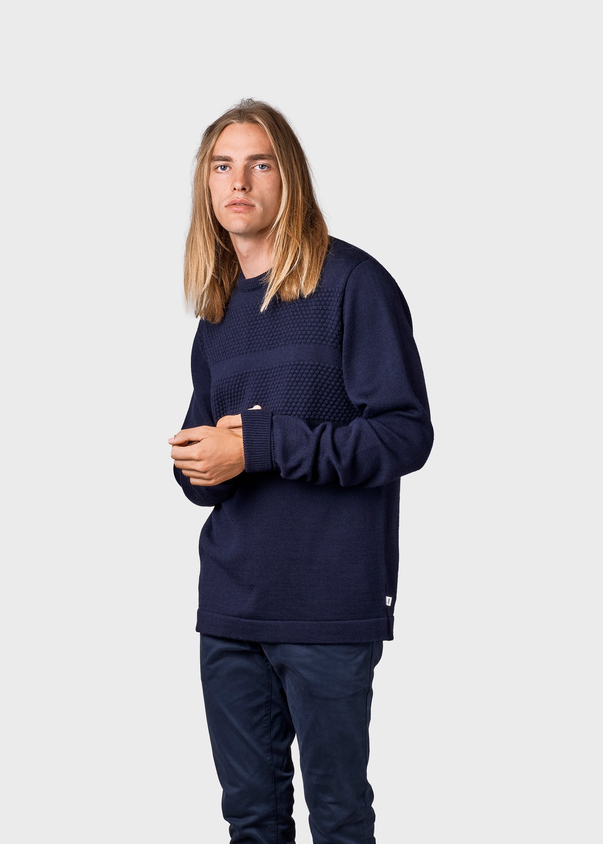 Klitmøller Collective ApS Johan knit Knitted sweaters Navy