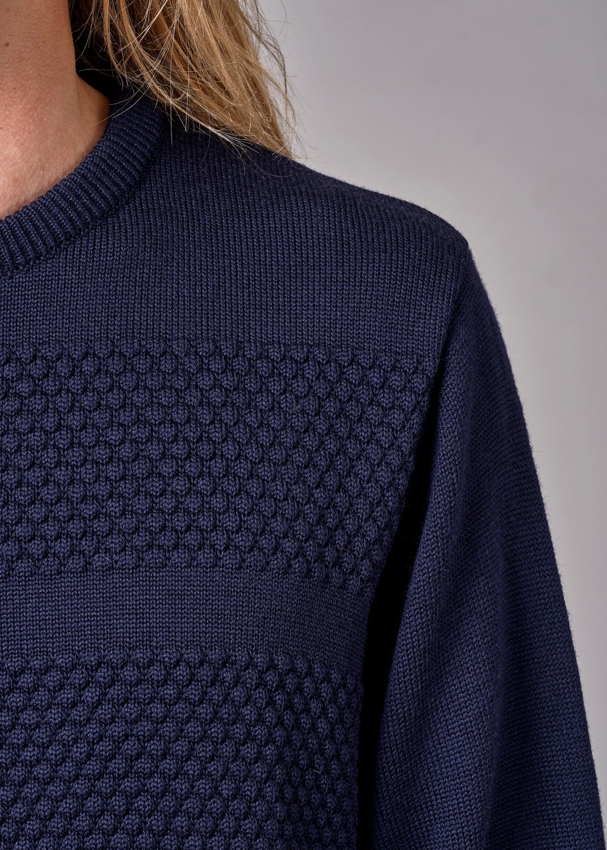 Klitmøller Collective ApS Johan knit Knitted sweaters Navy