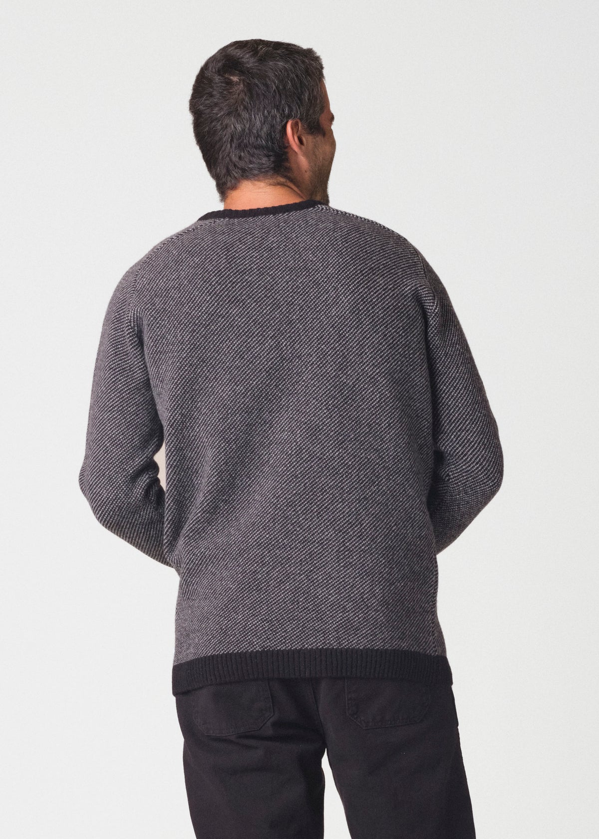 Klitmøller Collective ApS Johannes knit Knitted sweaters Black/light grey
