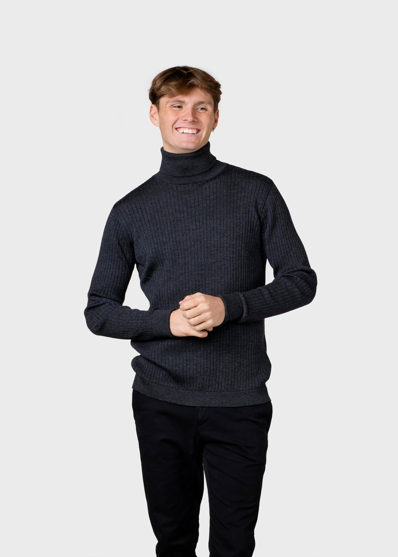 Klitmøller Collective ApS Jon knit Knitted sweaters Anthracite