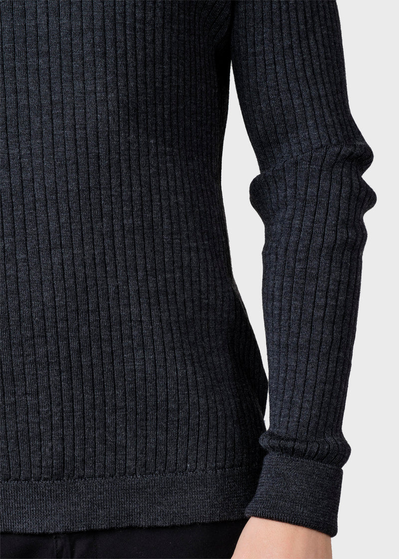 Klitmøller Collective ApS Jon knit Knitted sweaters Anthracite