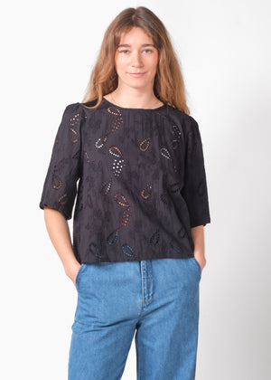 Klitmøller Collective ApS Jonna S/S blouse GOTS Shirts Black