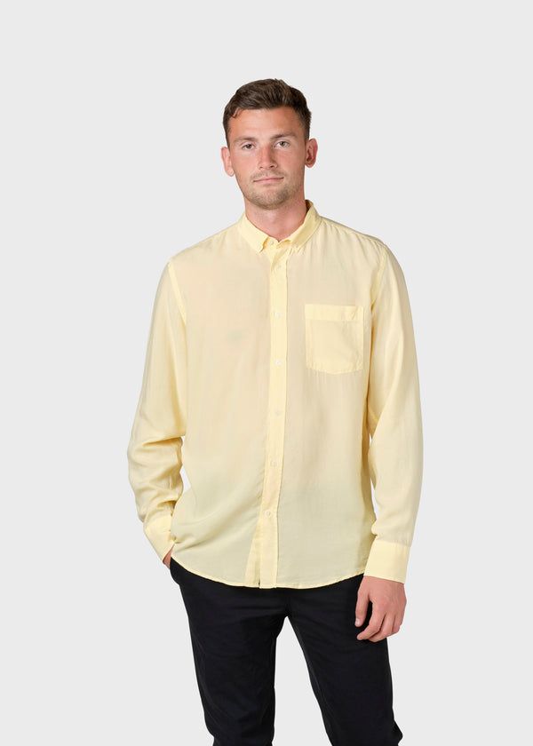 Klitmøller Collective ApS Justin shirt Shirts Lemon sorbet