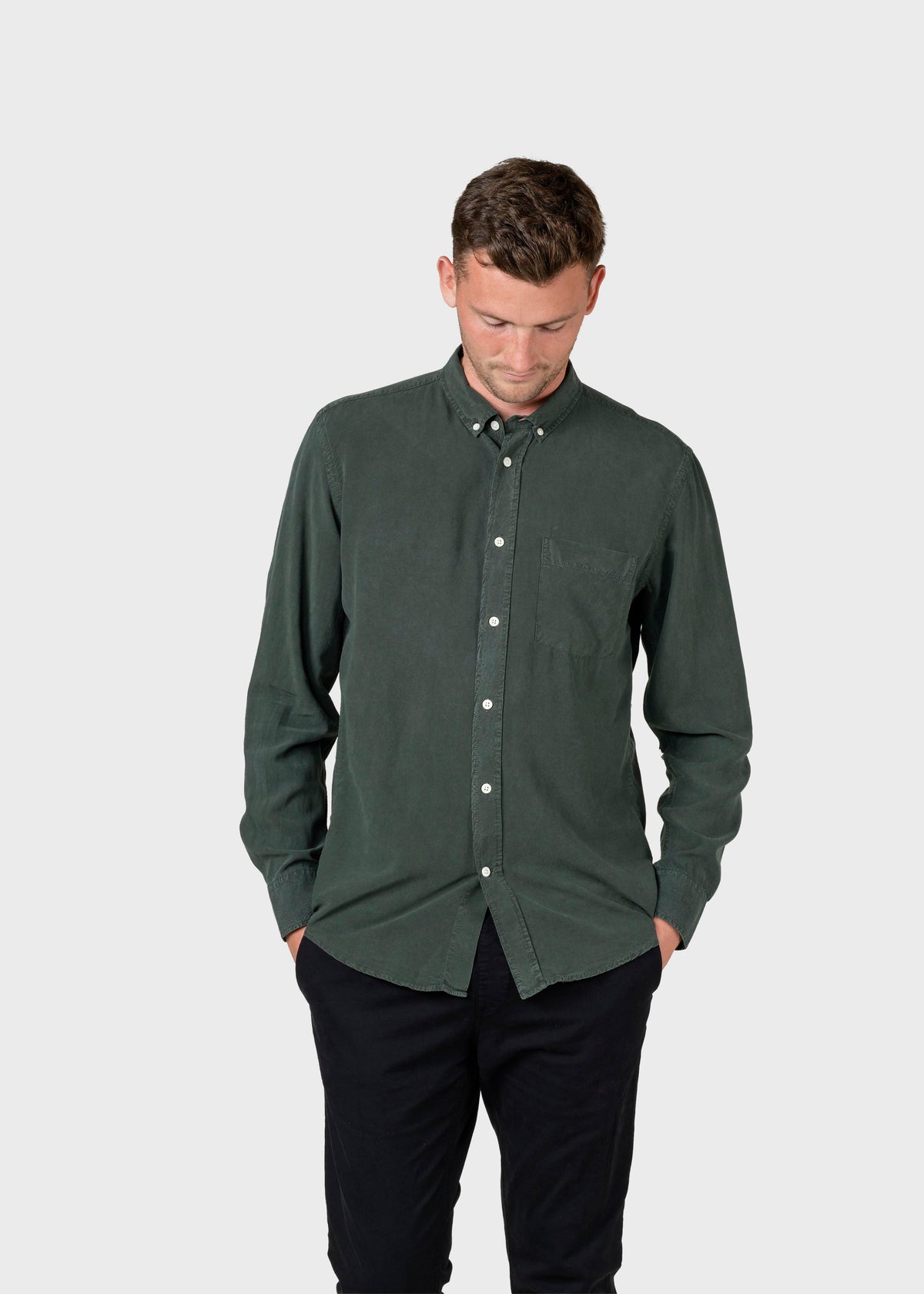 Klitmøller Collective ApS Justin shirt Shirts Olive