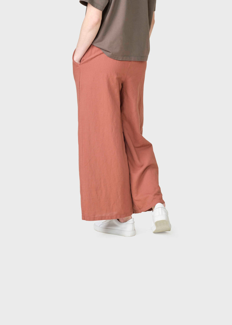 Klitmøller Collective ApS Kaja cotton/linen pants Pants Burnt Sienna