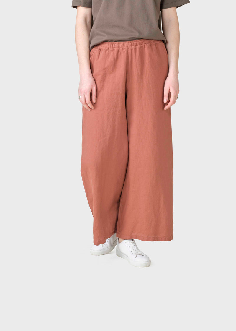 Klitmøller Collective ApS Kaja cotton/linen pants Pants Burnt Sienna