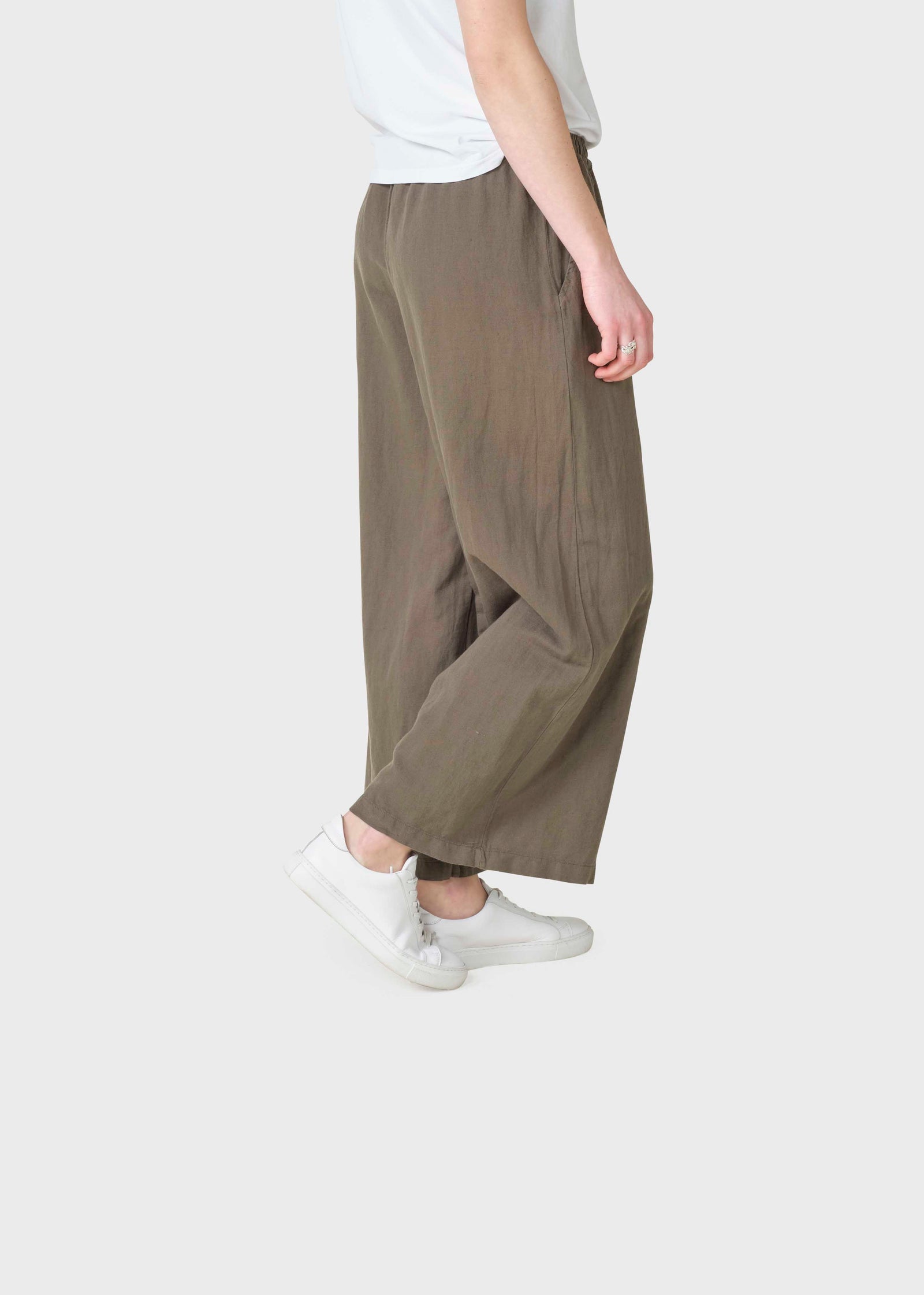 Kaja cotton/linen pants - Taupe – klitmollercollective.com
