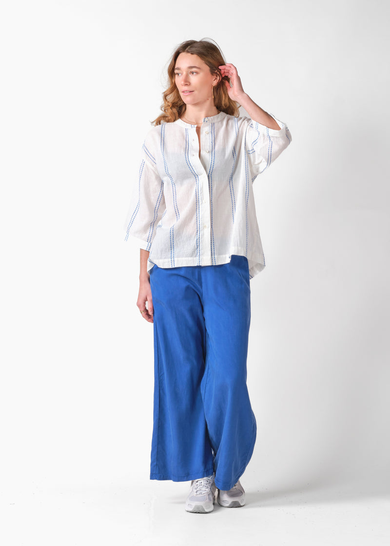［W］double polyester pants ovy kaja Kaja lyocell pants - Surf blue – klitmollercollective.com