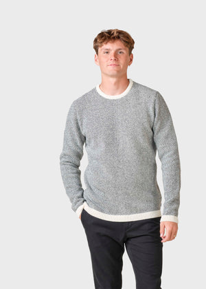 Klitmøller Collective ApS Keld knit Knitted sweaters Cream/black