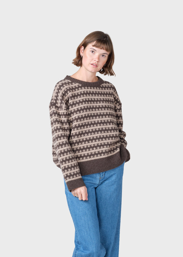 Klitmøller Collective ApS Kitti knit Knitted sweaters Taupe/sand