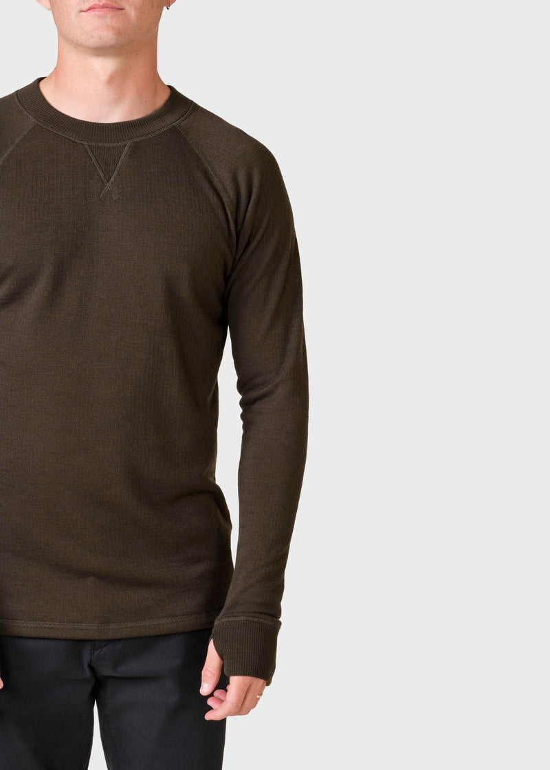 Klitmøller Collective ApS Knuth wool crew Sweatshirts Olive