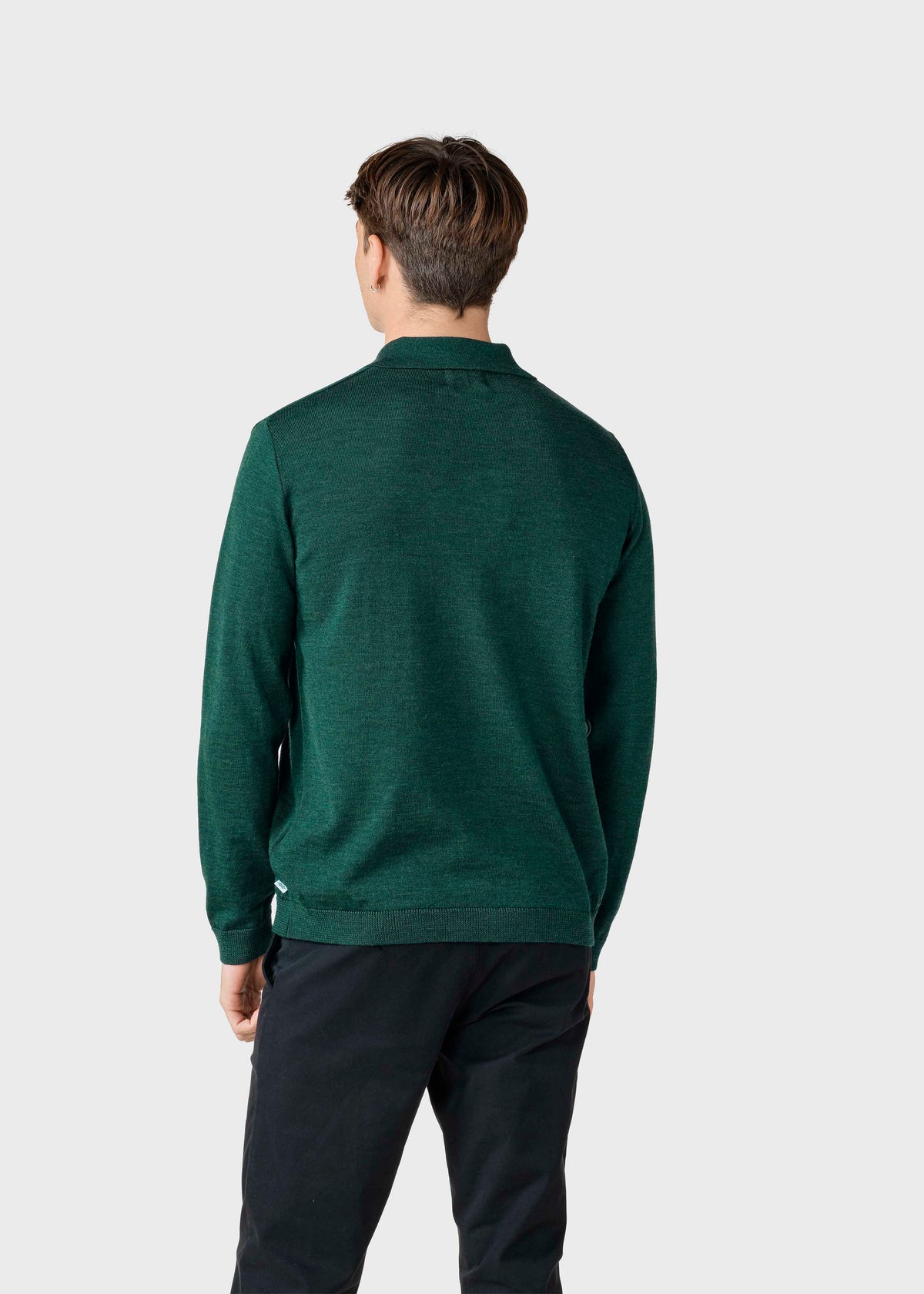 Klitmøller Collective ApS L/S Knit polo Knitted sweaters Moss Green
