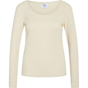 Klitmøller Collective ApS L/S rib tee T-Shirts Cream