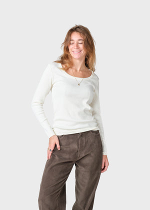 Klitmøller Collective ApS L/S rib tee OCS T-Shirts Cream