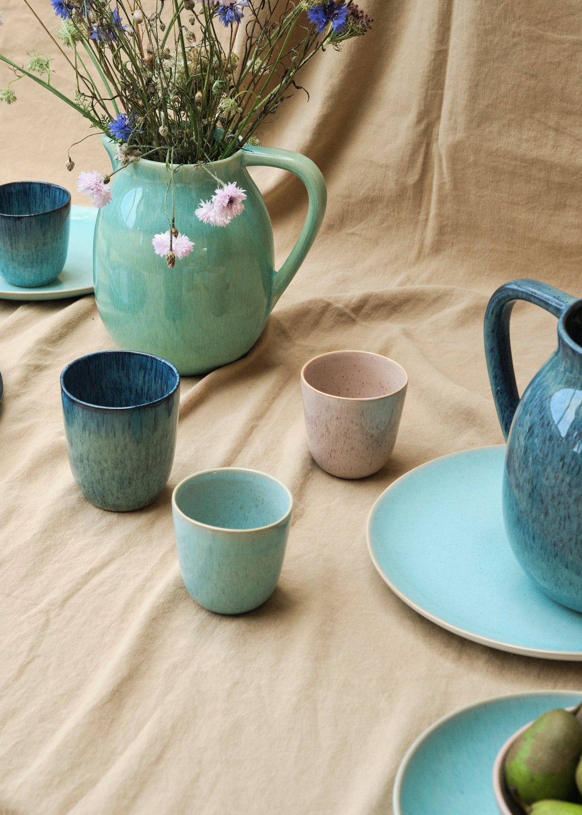 Klitmøller Collective Home Large Coffee cup - 10 cm Ceramics Turqouise