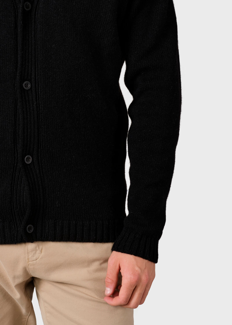 Klitmøller Collective ApS Leo knit cardigan Knitted sweaters Black