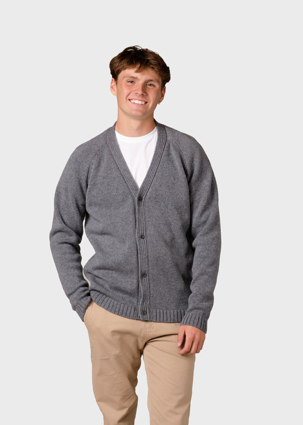 Klitmøller Collective ApS Leo knit cardigan Knitted sweaters Light grey