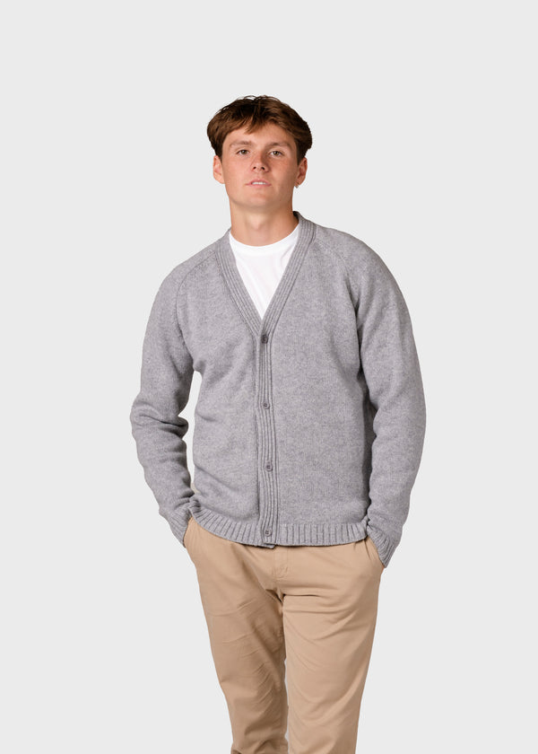 Klitmøller Collective ApS Leo knit cardigan Knitted sweaters Pastel grey