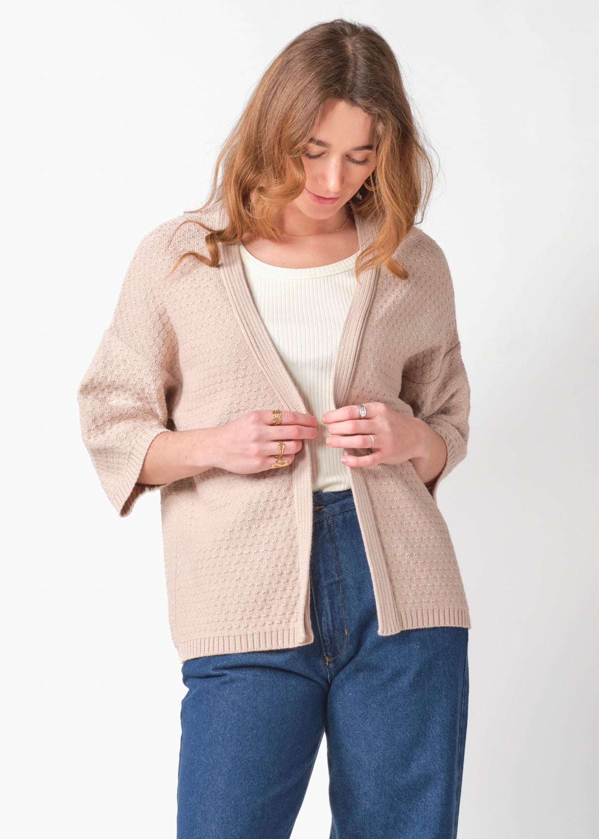 Klitmøller Collective ApS Lisbeth knit cardigan Knitted sweaters Pastel sand