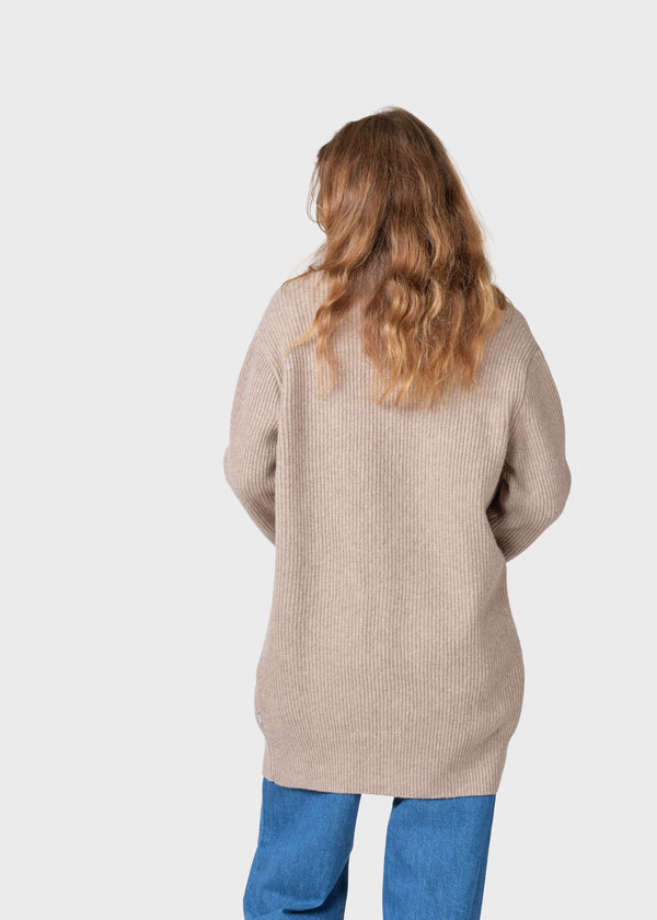 Klitmøller Collective ApS Luna knit cardigan Knitted sweaters Sand