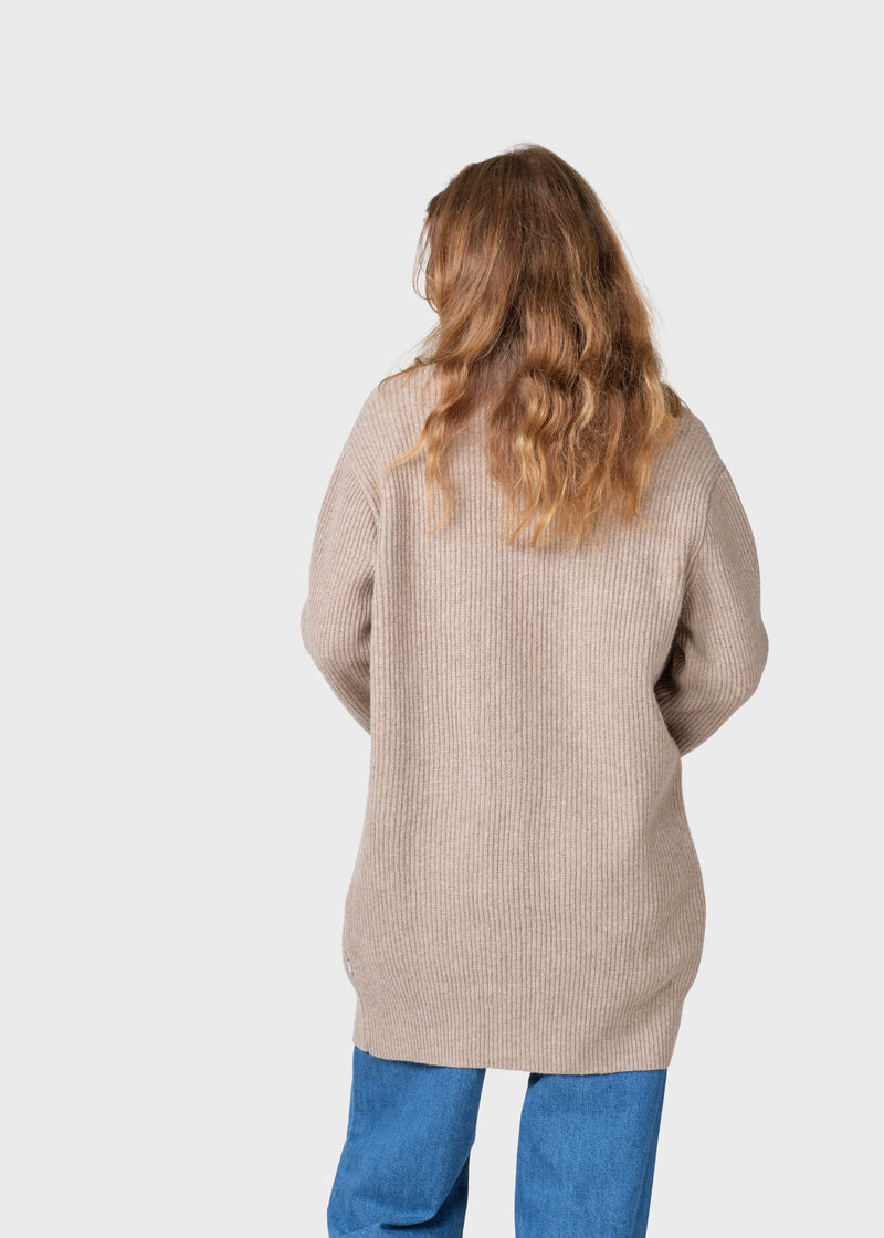 Klitmøller Collective ApS Luna knit cardigan Knitted sweaters Sand