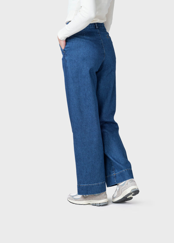 Klitmøller Collective ApS Lydia denim pants -Tall Pants Dark blue stonewash