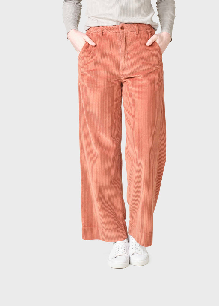 Lydia jumbo corduroy pants - Burnt Sienna – klitmollercollective.com