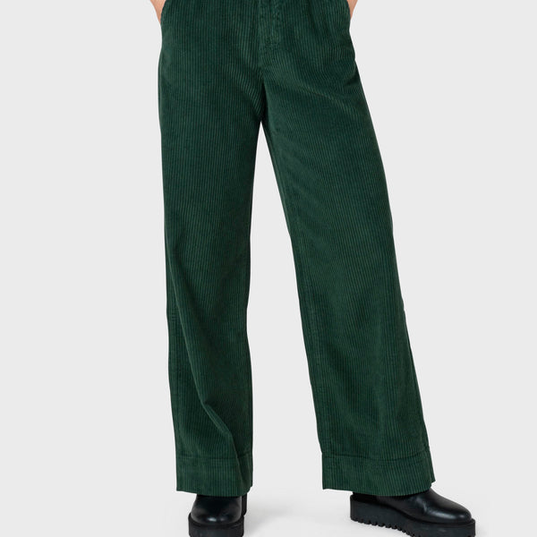 Lydia jumbo corduroy pants - Moss Green – klitmollercollective.com