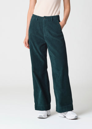 Klitmøller Collective ApS Lydia jumbo corduroy pants GOTS Pants Moss Green
