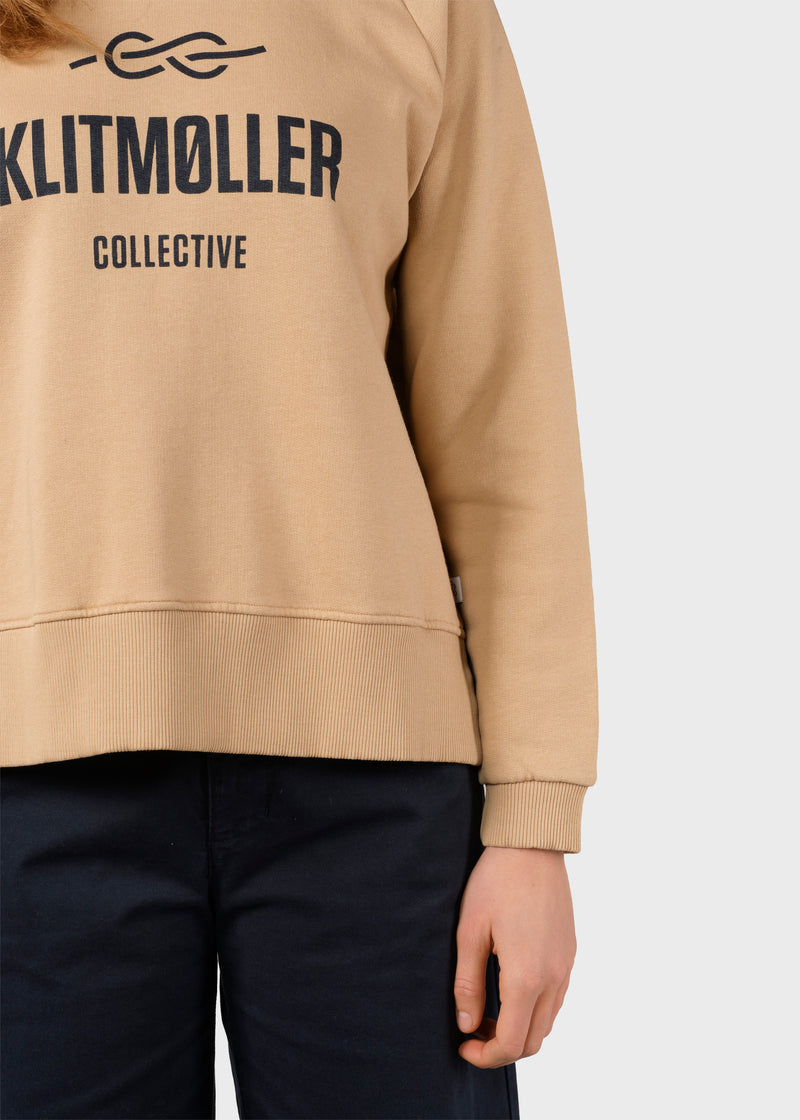 Klitmøller Collective ApS Maja logo crew Sweatshirts Sand