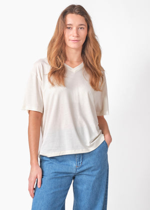 Klitmøller Collective ApS Marie tee OCS T-Shirts Cream