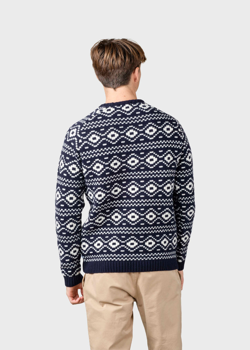 Klitmøller Collective ApS Marlon knit Knitted sweaters Navy/cream