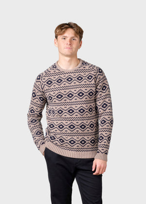 Klitmøller Collective ApS Marlon knit Knitted sweaters Sand/navy