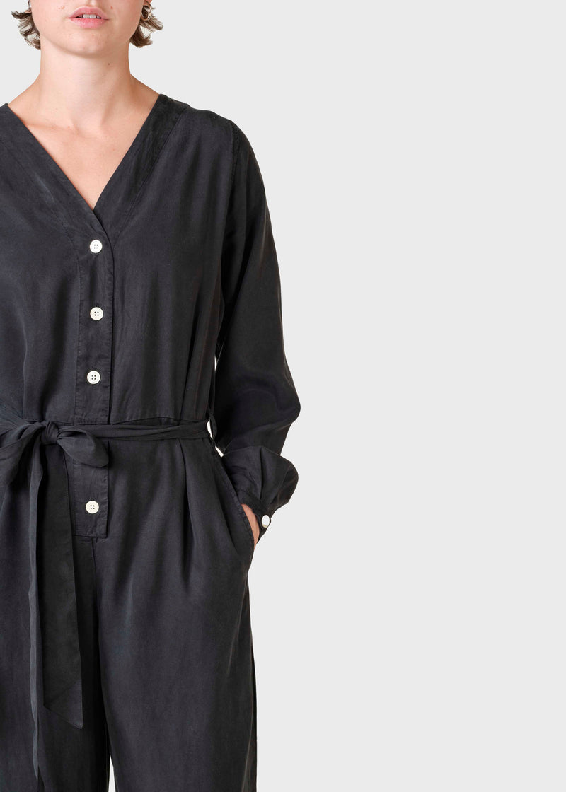 Marna longsleeve jumpsuit - Black klitmollercollective.com Marna longsleeve jumpsuit - Black klitmollercollective.com