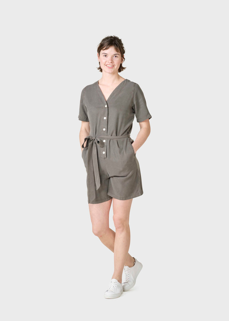 パンツ stein jumpsuit short sleeve Marna short jumpsuit - Taupe – klitmollercollective.com