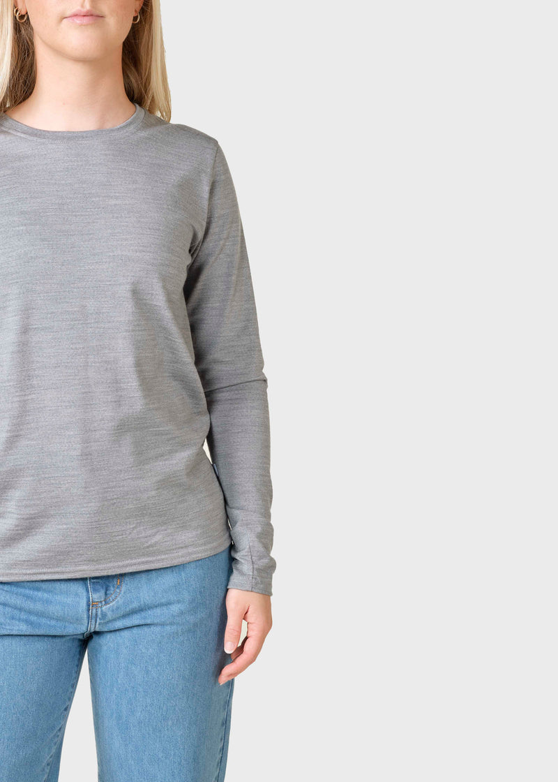 Klitmøller Collective ApS Marta LS tee T-Shirts Grey melange