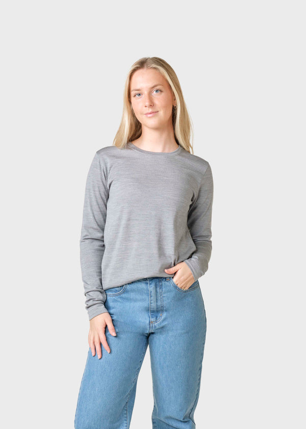 Klitmøller Collective ApS Marta LS tee T-Shirts Grey melange