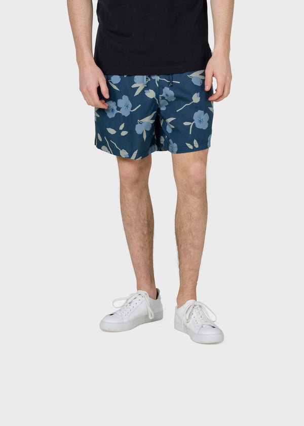 Klitmøller Collective ApS Mason shorts Walkshorts Navy bottom/sky blue/moss green flowers